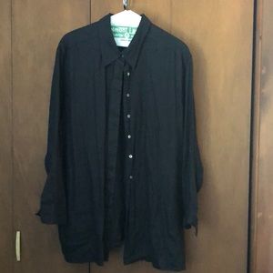 Bloomingdale’s Black Linen Blouse